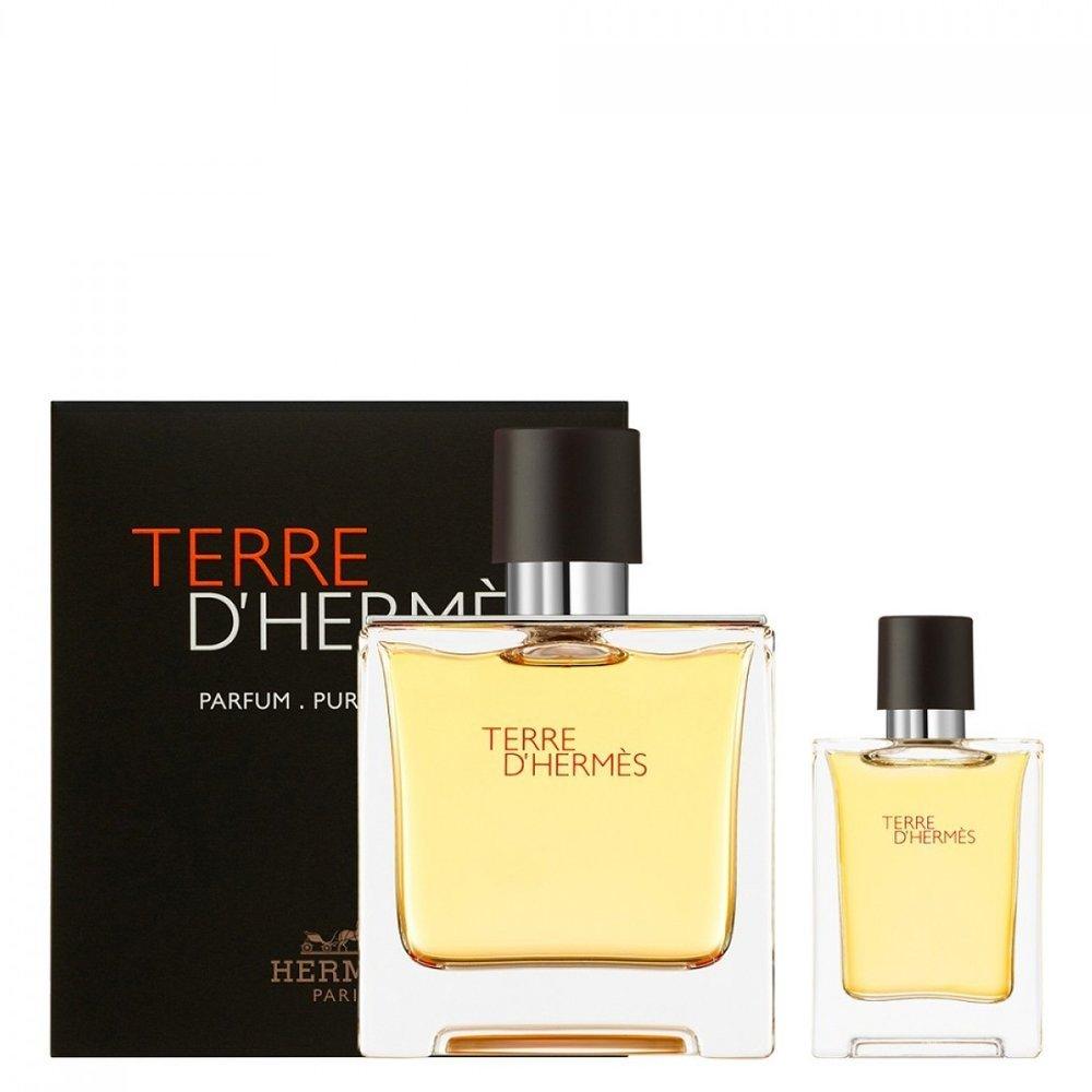 Terre d'Hermes Parfum Gift Set for Men 75ml EDP + 12.5ml Mini EDP - Perfume Oasis