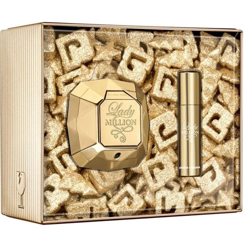 Paco Rabanne Lady Million EDP Giftset 80ml EDP + 10ml Mini Bottle - Perfume Oasis