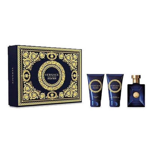 Versace Dylan Blue Gift Set for Men 50ml EDT + 50ml Aftershave Lotion + 50ml Shower Gel - Perfume Oasis