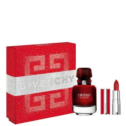 Givenchy L'interdit Rouge Gift Set 50ml EDP + Rouge Lipstick - Perfume Oasis