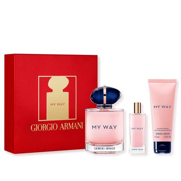 Giorgio Armani My Way Gift Set for Women 90ml EDP + 15ml mini EDP + 75ml Body Lotion - Perfume Oasis