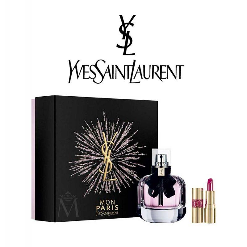 YSL Mon Paris Gift Set for Women 50ml EDP + Lipstick - Perfume Oasis